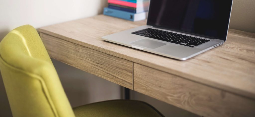 laptop on desk