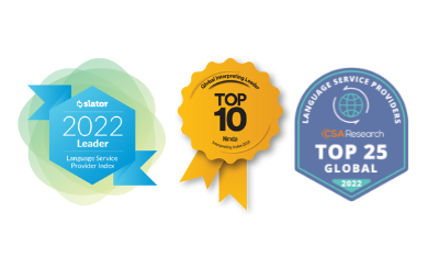 Language solutions Industry leader badges 2022